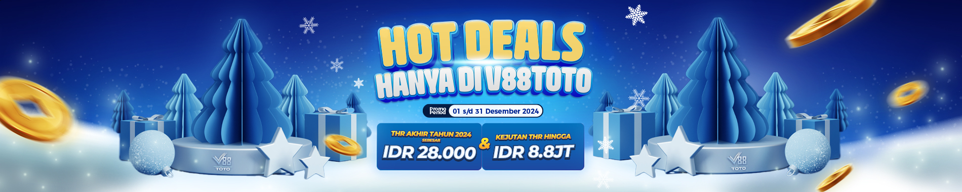 V88TOTO Promo Special THR Akhir Tahun 2024 Sebesar IDR 28.000 & Kejutan THR hingga IDR 8.8JT